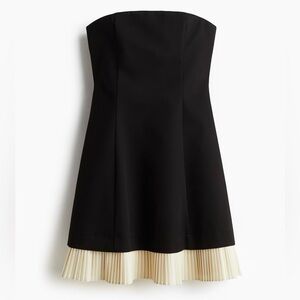 H&M PLEATED BANDEAU DRESS